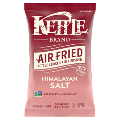 Kettle Brand Potato Chips, Air Fried Himalayan Salt Kettle Chips, 6.5 Oz Bag