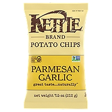 Kettle Parmesan Garlic, Potato Chips, 7.5 Ounce