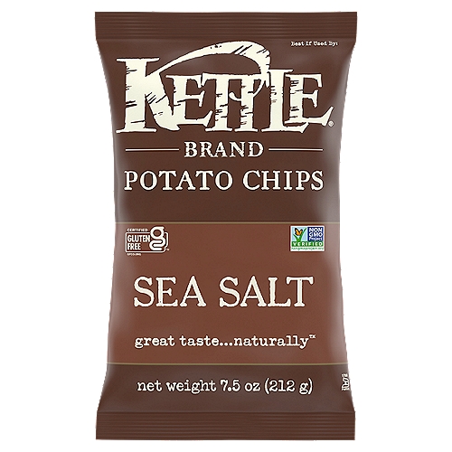 Kettle Brand Sea Salt Kettle Potato Chips, Gluten-Free, Non-GMO, 7.5 oz Bag  - Fairway