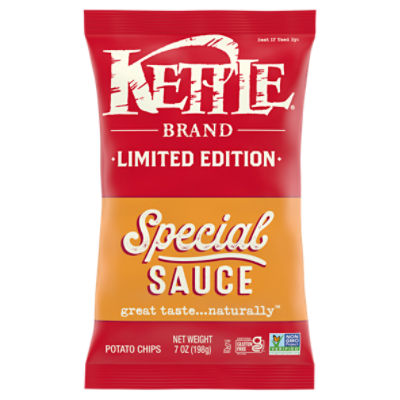 Kettle Brand Potato Chips, Special Sauce Kettle Chips, 7 Oz