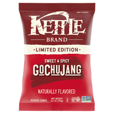 Kettle Brand Potato Chips, Gochujang Sweet & Spicy Chips, 6.5 Oz Bag