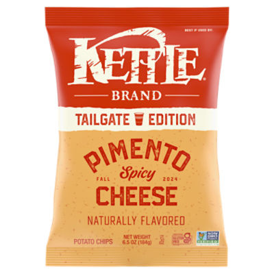 Kettle Brand Spicy Pimento Cheese Flavored Potato Chips, 6.5 Oz Bag