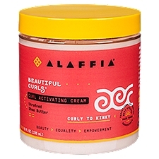 ALAFFIA Beautiful Curls Unrefined Shea Butter Curl Activating Cream, 8 fl oz