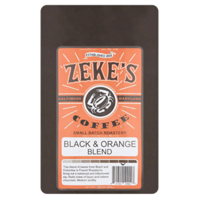 Zeke's Coffee Black & Orange Blend Coffee, 1 lb