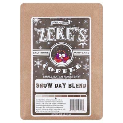 Zeke's Coffee Snow Day Blend Coffee, 1 lb