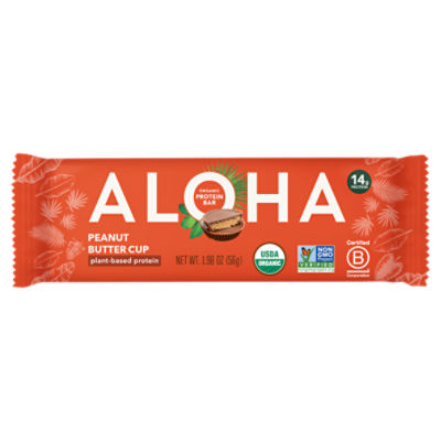 Aloha Peanut Butter Cup Organic Protein Bar, 1.98 oz