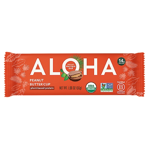 Aloha Peanut Butter Cup Organic Protein Bar, 1.98 oz