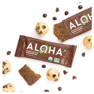 Aloha Chocolate Chip Cookie Dough Organic Protein Bars, 1.98 oz, 12 count