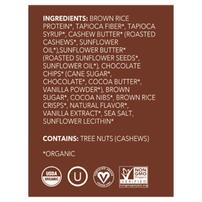 Aloha Chocolate Chip Cookie Dough Organic Protein Bars, 1.98 oz, 12 count