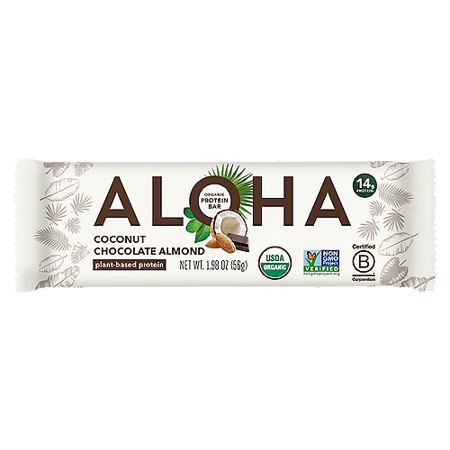 Aloha Coconut Chocolate Almond Organic Protein Bar, 1.98 oz