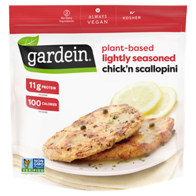 Gardein Plant-Based Lightly Seasoned Chick'N Scallopini, 4 count, 10 oz, 285 Gram