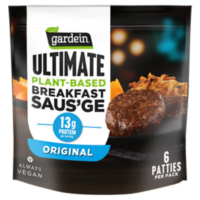 Gardein Original Ultimate Plant-Based Breakfast Saus'ge, 6 count, 7.4 oz, 7.4 Ounce