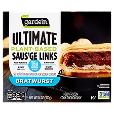 Gardein Ultimate Plant-Based Bratwurst, Saus'ge Links, 14 Ounce