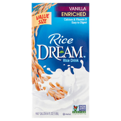 Rice Dream Vanilla Enriched Rice Drink Value Size, 64 fl oz, 64 Fluid ounce