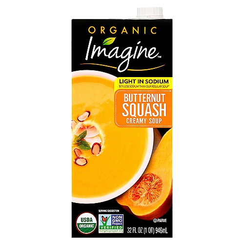 Imagine™ Organic Light in Sodium Butternut Squash Creamy Soup 32 fl. oz. Aseptic Pack