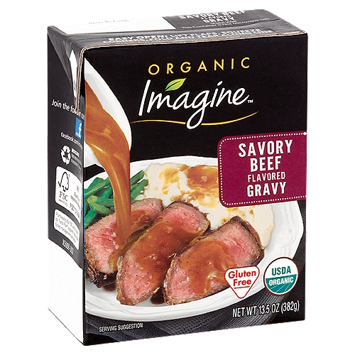 Imagine Organic Savory Beef Flavored Gravy, 13.5 oz
It starts with real ingredients.
This rich and smooth gravy is sure to please. Bursting with real beef flavor, this hearty gravy is the perfect complement for your favorite beef dishes or over mashed potatoes and side dishes.