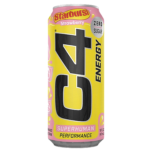 C4 Starburst Strawberry Performance Energy Drink, 16 fl oz