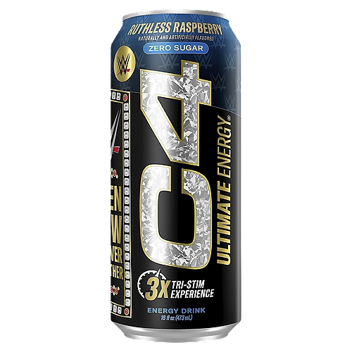 C4 Ultimate Energy Zero Sugar Ruthless Raspberry Energy Drink, 16 fl oz