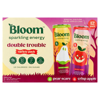 Bloom Double Trouble Sparkling Energy Drink Variety Pack Special Edition, 12 fl oz, 12 count