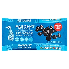 Pascha Organic 55% Cacao Semi-Sweet Dark Chocolate Chips, 8.8 oz
