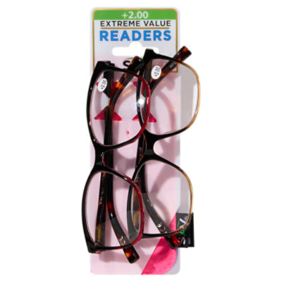 SAV Eyewear +2.00 Extreme Value Readers, 2 Count