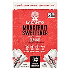 Lakanto Classic Monkfruit Sweetener with Erythritol, 30 count, 3.17 oz