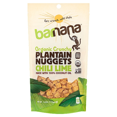 Barnana Organic Crunchy Chili Lime Plantain Nuggets, 4 oz