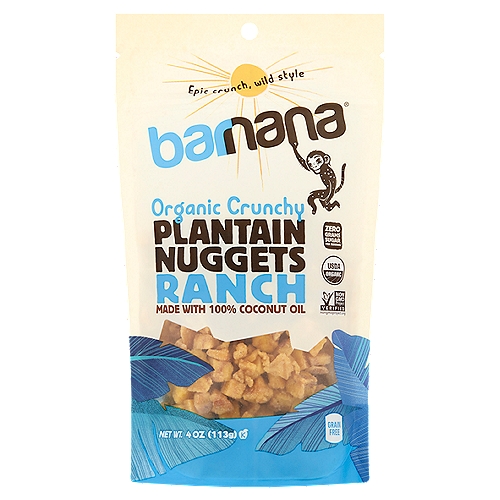 Barnana Organic Crunchy Ranch Plantain Nuggets, 4 oz