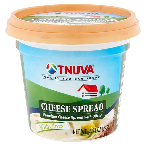 Tnuva Premium Cheese Spread with Olives, 7.94 oz