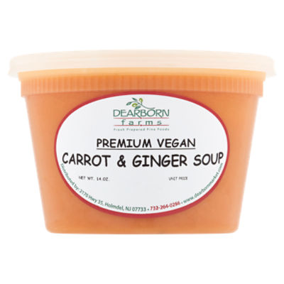 Dearborn Farms Premium Vegan Carrot & Ginger Soup, 14 oz