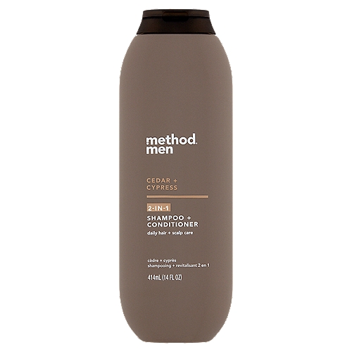 Method Men Cedar + Cypress 2-in-1 Shampoo + Conditioner, 14 fl oz