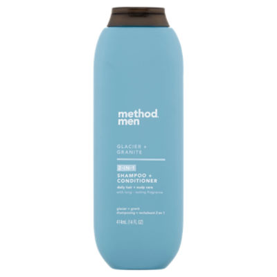 Method Men Glacier + Granite 2-in-1 Shampoo + Conditioner, 14 fl oz