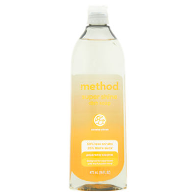 Method Super Shine Coastal Citron Dish Soap, 16 fl oz