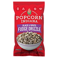 Popcorn Indiana Black & White Fudge Drizzle Popcorn, 6 oz