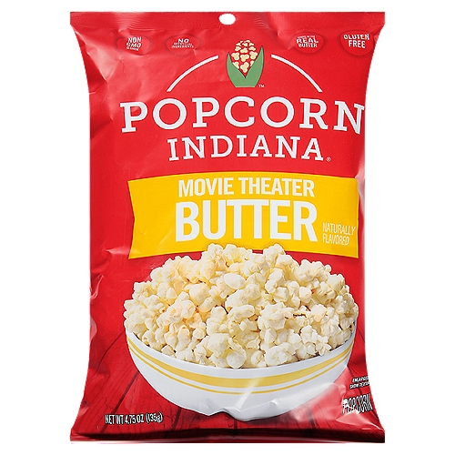 Popcorn Indiana Movie Theater Butter Popcorn, 4.75 oz
Real Ingredients. Real Delicious.™