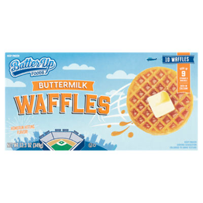 Batter Up Foods Buttermilk Waffles, 10 count, 12.3 oz