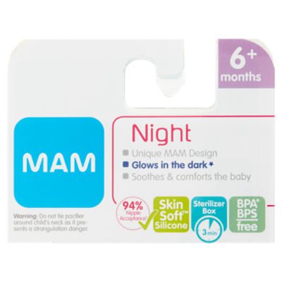 MAM Perfect Night Collection Glows in the Dark 0-6 months Pacifier BPA Free  New