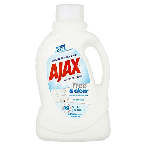 Pleasantly unscented laundry detergent. 40 loads jug