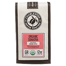 Charleston Coffee Roasters Organic Sumatra Bold Roast Ground Coffee, 12 oz