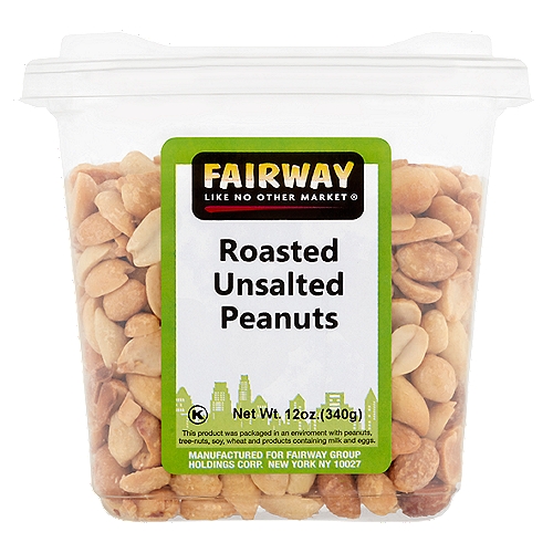 Fairway Roasted Unsalted Peanuts, 12 oz