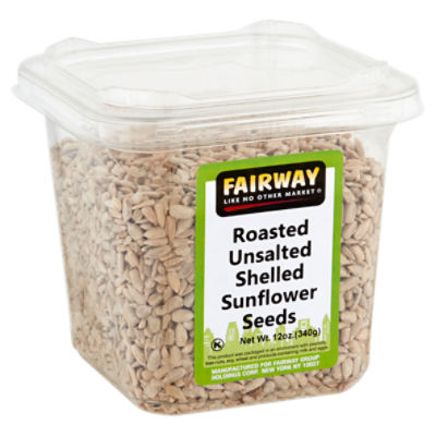 Fairway Roasted Unsalted Shelled Sunflower Seeds, 12 oz