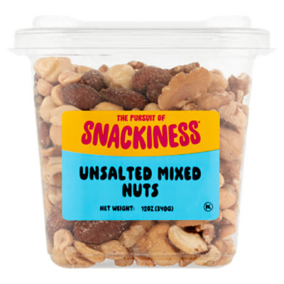 The Pursuit of Snackiness Unsalted Mixed Nuts, 12 oz