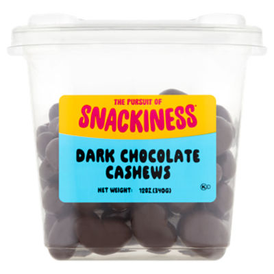 The Pursuit of Snackiness Dark Chocolate Cashews, 12 oz