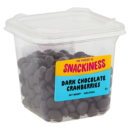 The Pursuit of Snackiness Dark Chocolate Cranberries, 12 oz