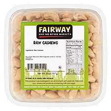 Fairway Raw Cashews, 20 oz
