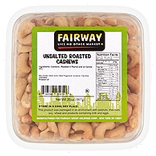 Fairway Unsalted Roasted Cashews, 20 oz