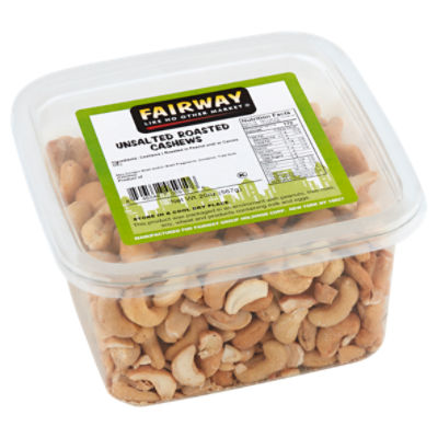 Fairway Unsalted Roasted Cashews, 20 oz