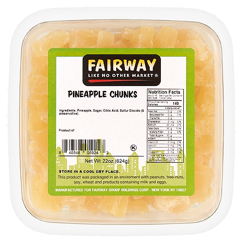 Fairway Pineapple Chunks, 22 oz