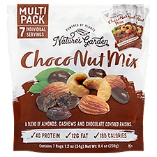Nature's Garden Choco Nut Mix Multipack, 1.2 oz, 7 count