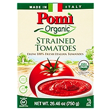 Pomi Organic Strained Tomatoes, 26.46 Ounce